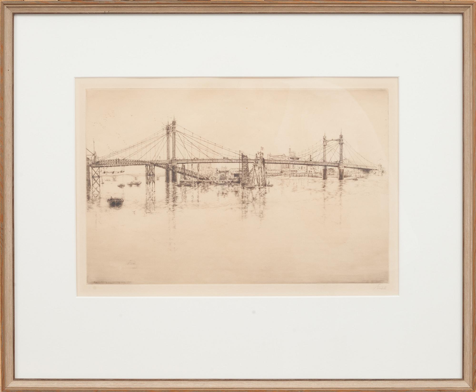 AXEL FRIDELL, torrnål, signerad.