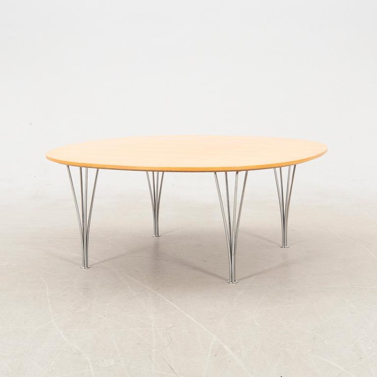 Bruno Mathsson & Piet Hein, soffbord, "Supercirkel", Fritz Hansen, Danmark,.