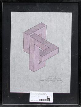 Oscar Reutersvärd · OSCAR REUTERSWÄRD, blandteknik på japanpapper, sign.