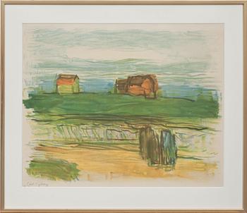 CARL KYLBERG, färglitografi. Signerad.