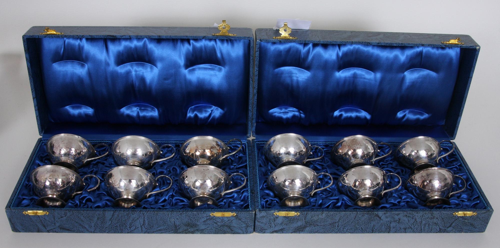 PUNSCHBÄGARE, 12 st, silver, 1900-tal.