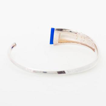 AN ULLA POROPUDAS JEWELLERY SET, silver, acrylic. Lapponia 1988.