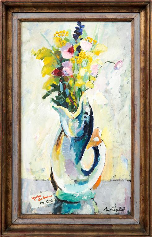 Pär Siegård, Still life, with a motif on the reverse.