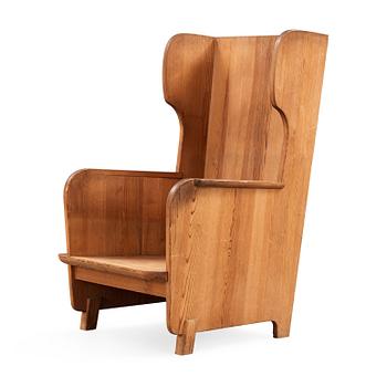 470. Axel Einar Hjorth, a stained pine 'Lovö' armchair, Nordiska Kompaniet, NK, Sweden 1930's.