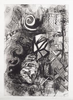 Terence La Noue, etching, signed and numbered 9/10, dated -87.