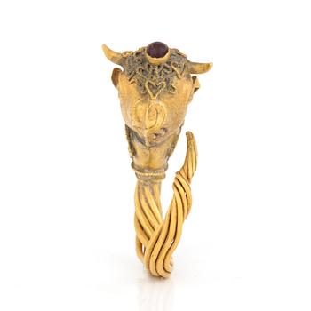 ÖRHÄNGE/RING, 18k guld, 12 gr, enligt intyg  från Medelhavsmuseet, troligen Grekland 300-200 -talet f.Kr.