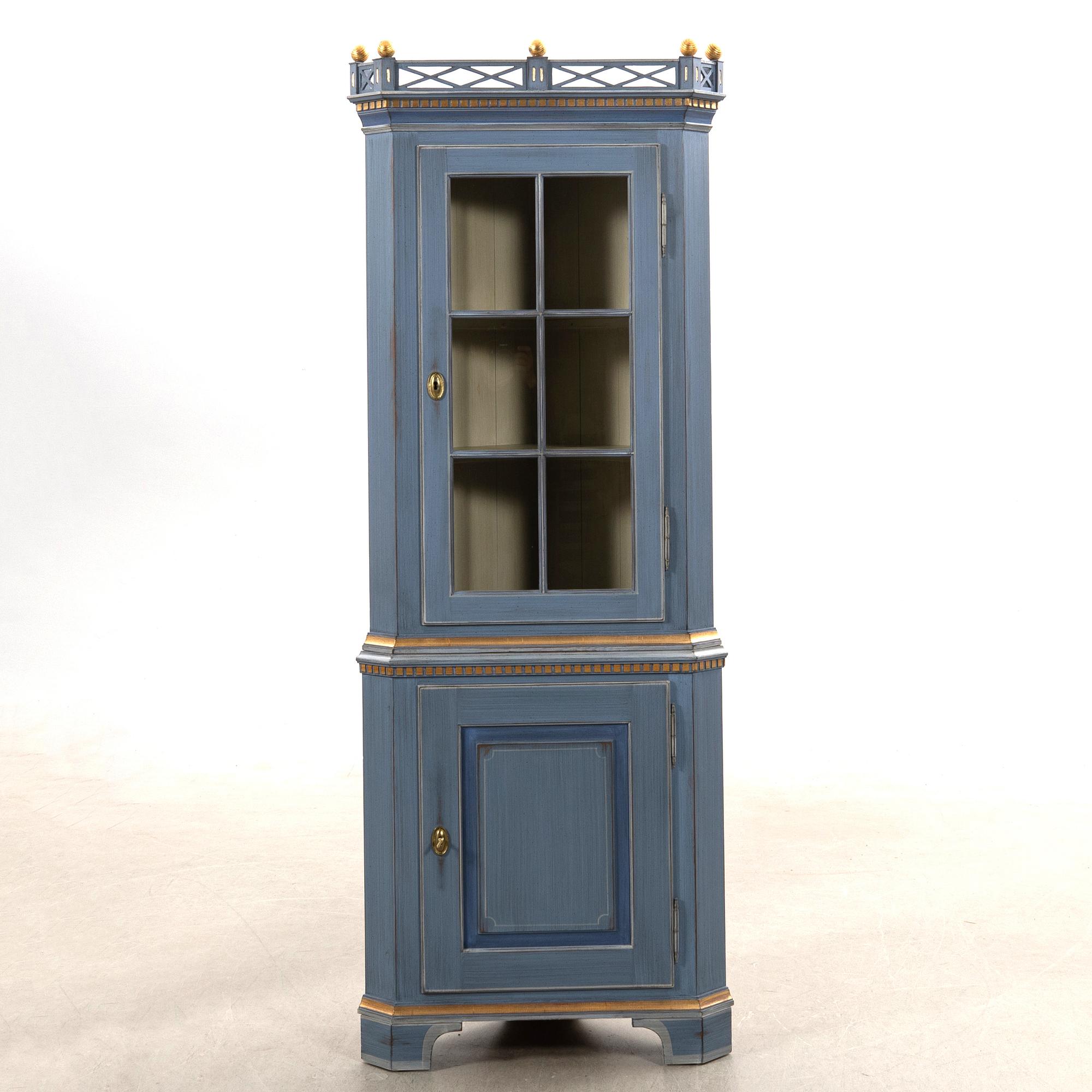 Corner cabinet, K.A. Roos, Helsingborg, second half of the 20th century.