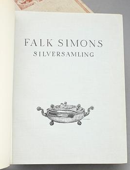 BÖCKER, 3 stycken, bl.a. "Falk Simons silversamling".