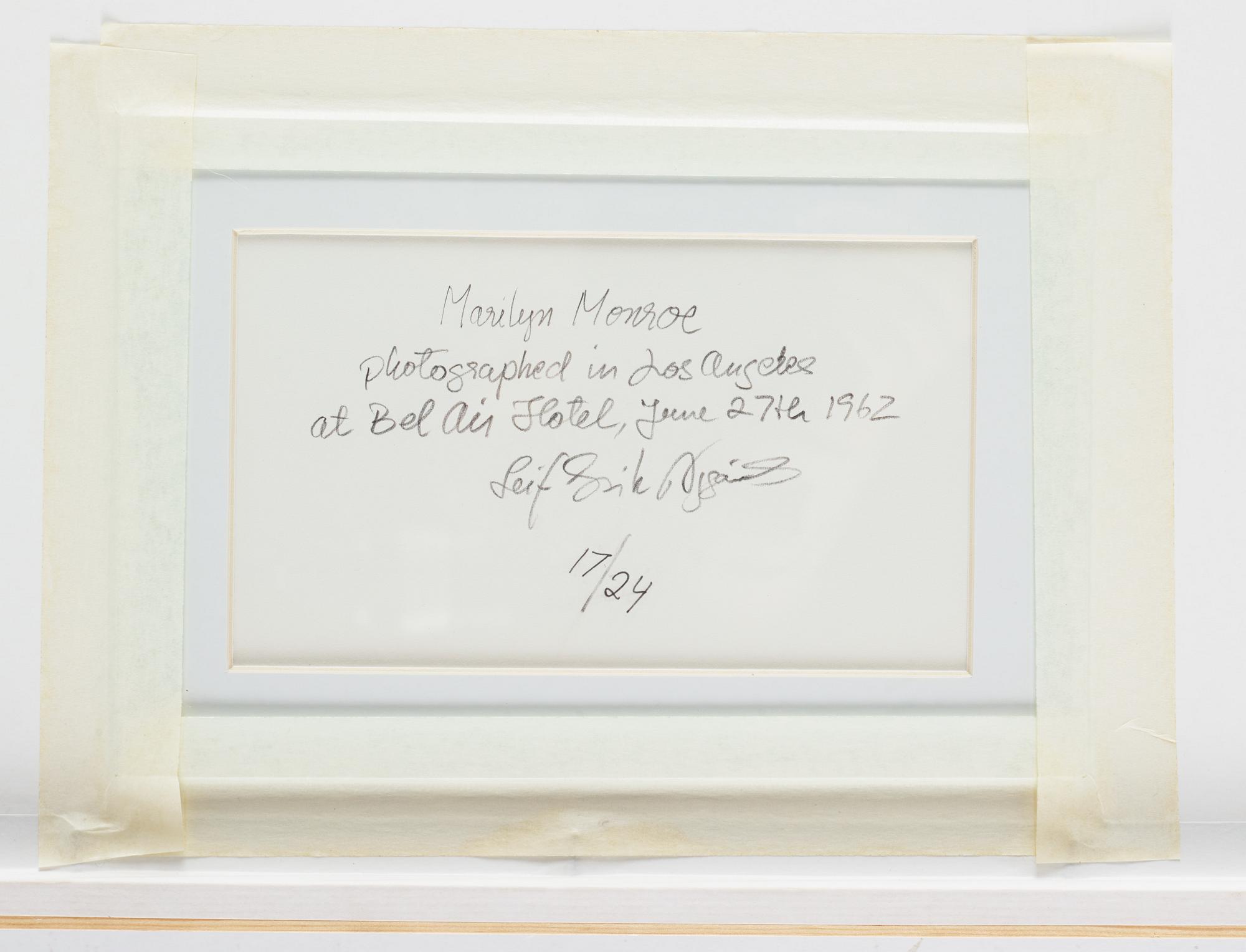 LEIF-ERIK NYGÅRDS, photograph signed and numbered 17/24 on verso, Marilyn Monroe.