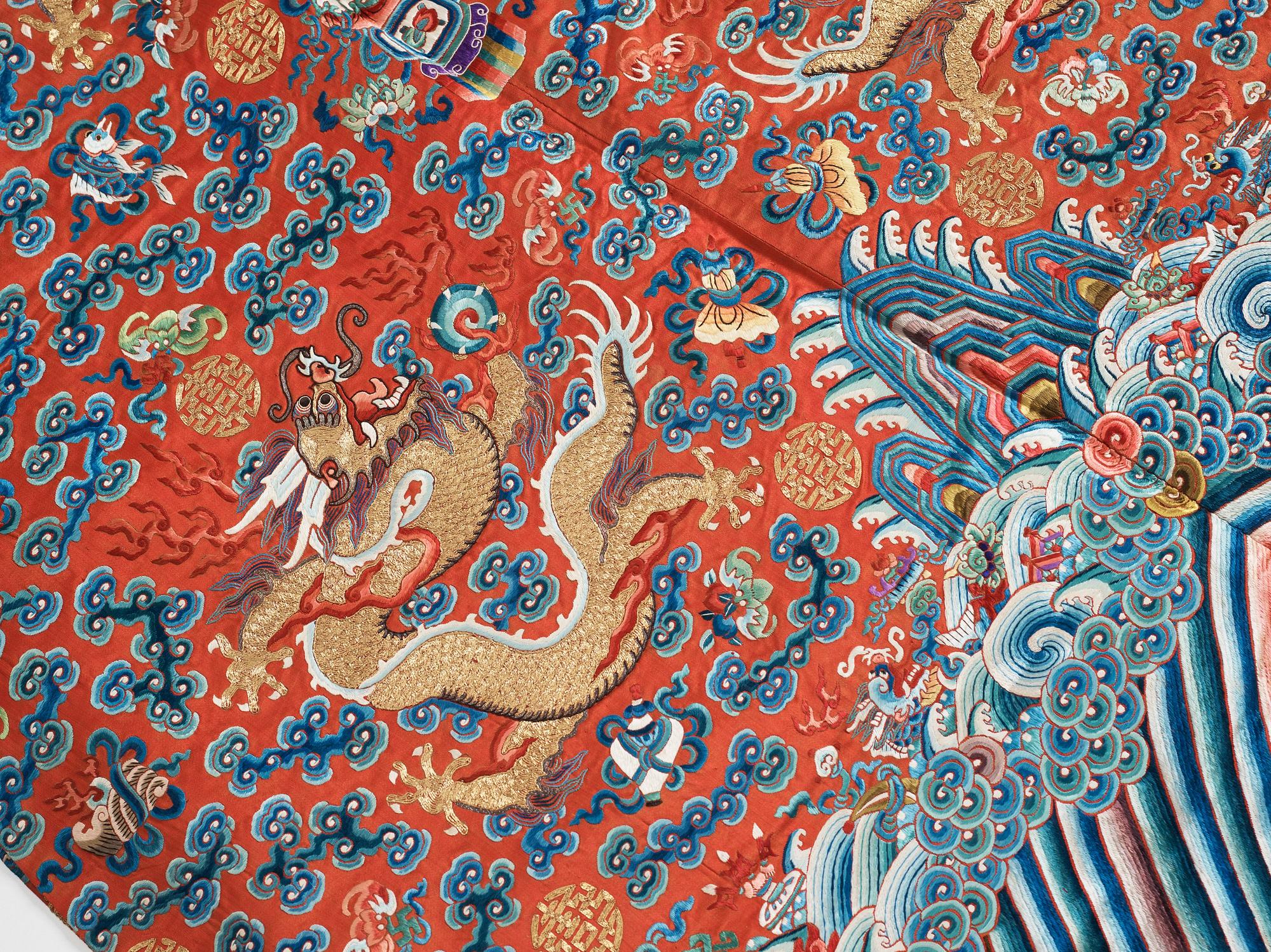 ROCK, broderat siden. Qingdynastin, 1800-tal.