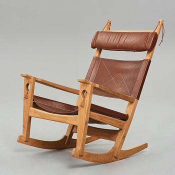 HANS J WEGNER, a rocking chair, model "GE673" "The Keyhole", Denmark 1970's.