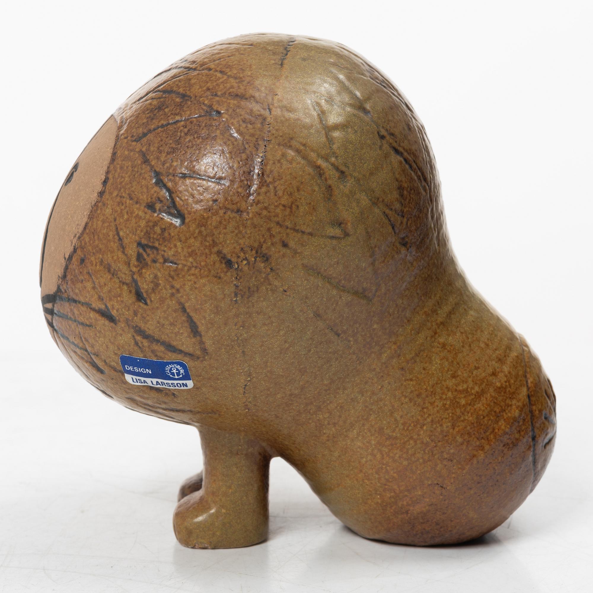 Lisa Larson, A stoneware 'Lejon midi' figurine, Gustavsberg, Sweden.