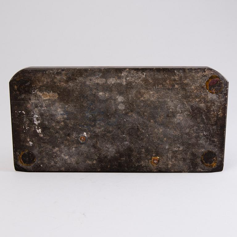 INKSTAND, possibly granite, first half of 20th century.