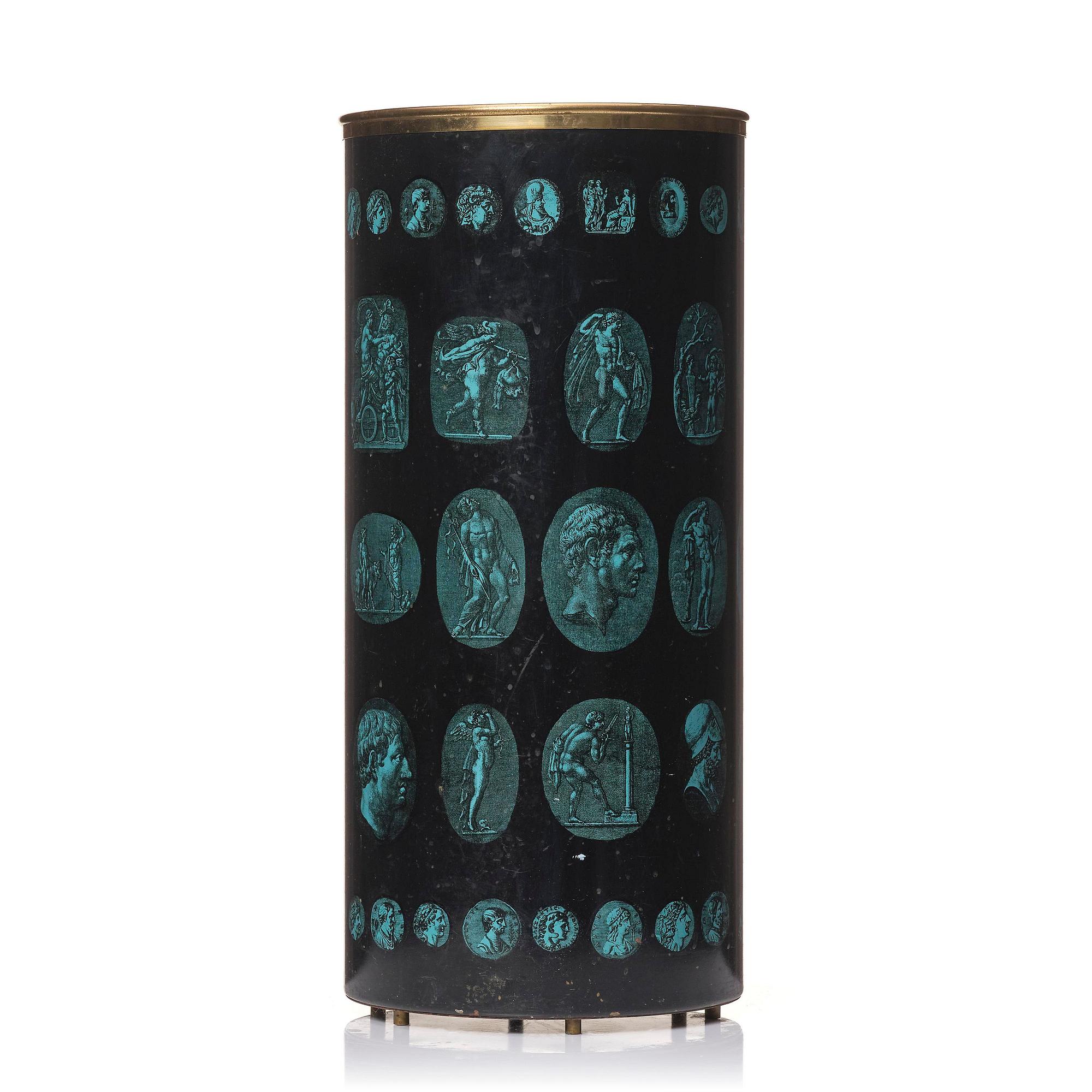 Piero Fornasetti, a "Cammei" umbrella stand, Milano, Italy, ca 1960s.