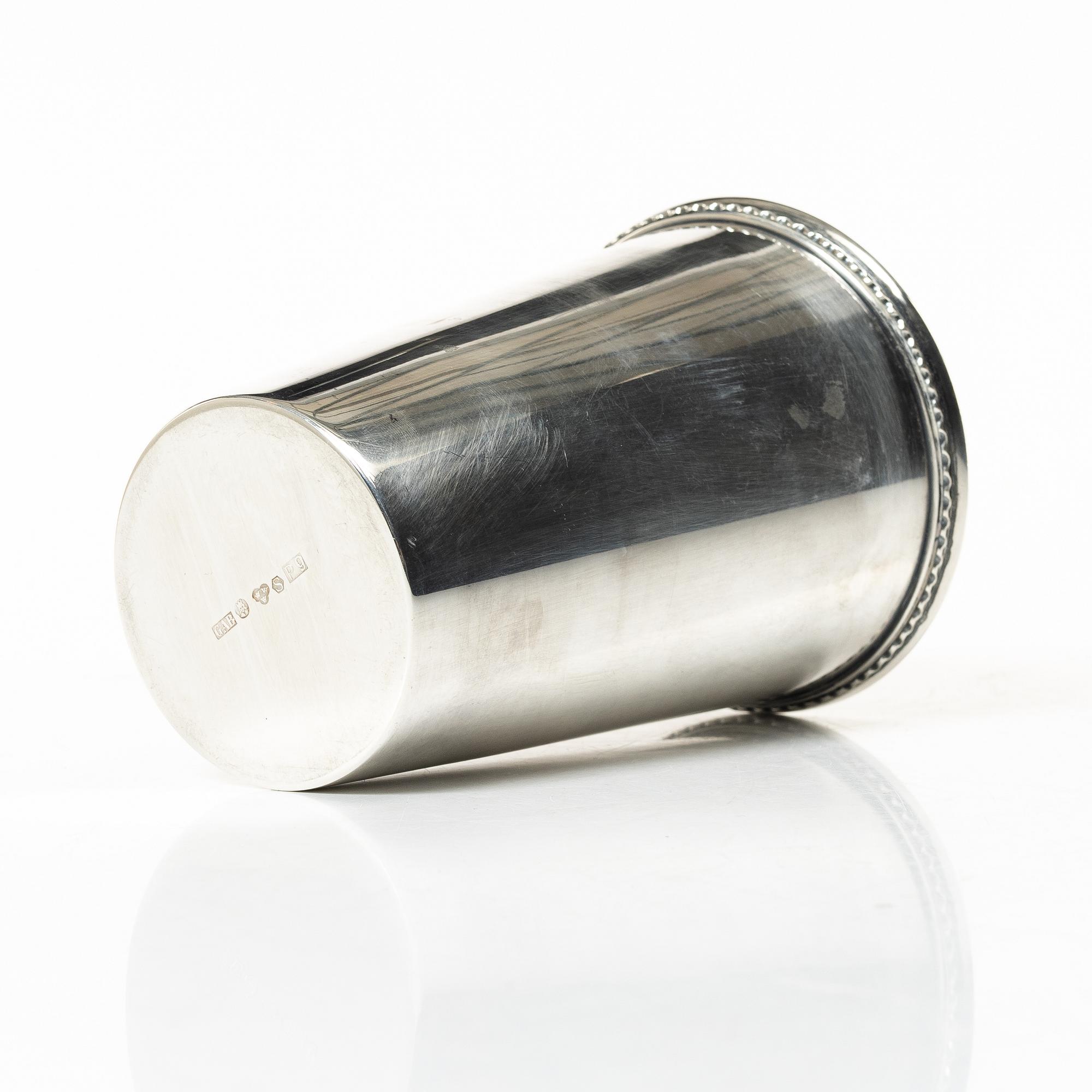 Bägare, silver, GAB, Stockholm, 1965.