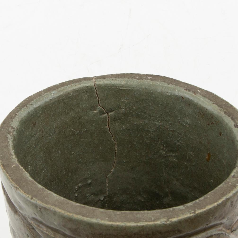 Einar Luterkort, vase, glazed stoneware with stamp signature.