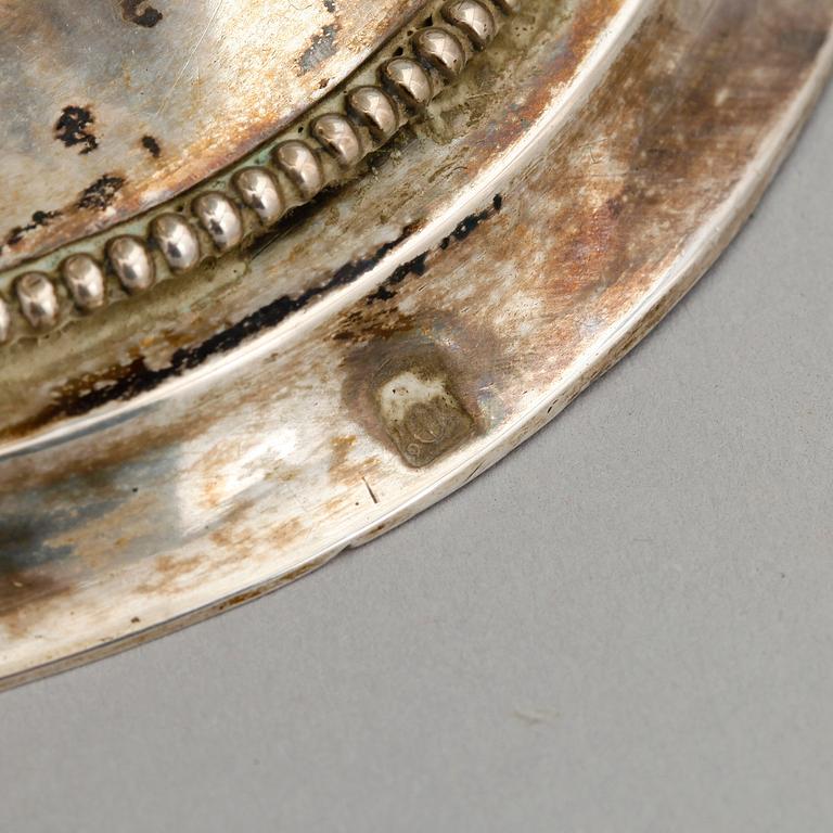 KAFFEKANNA, silver, otydlig mästarstämpel, Wien 1792. Vikt ca 957 gram.