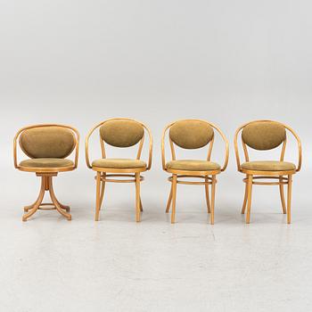 Four Thonet-style chairs, end of the 20th century.