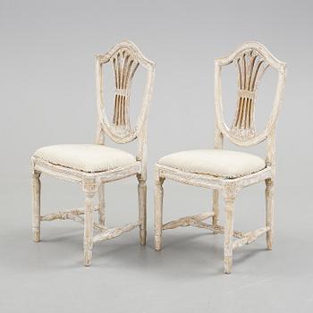 STOLAR, ett par, Gustavianska, 1700-talets slut.