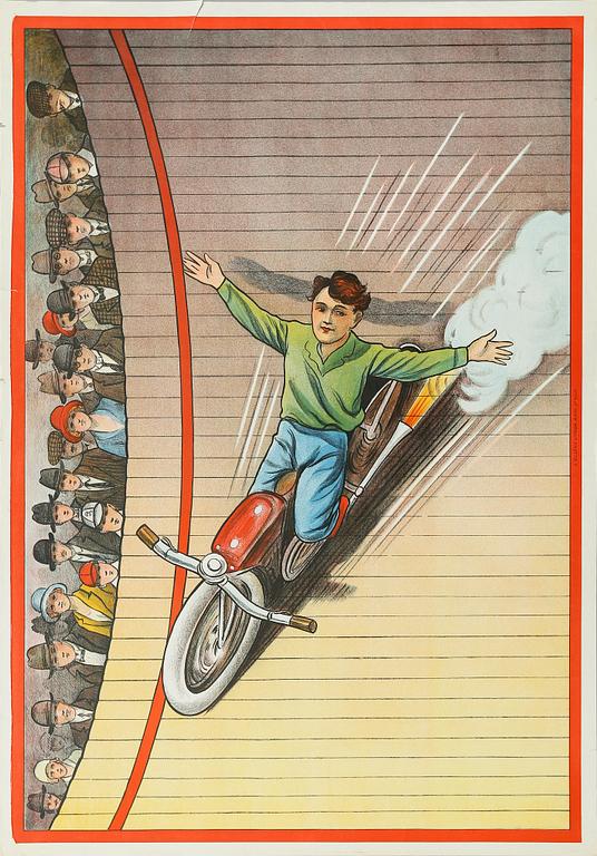 REKLAMAFFISCH, litografiskt tryck, "Velodrom", 1930-tal.