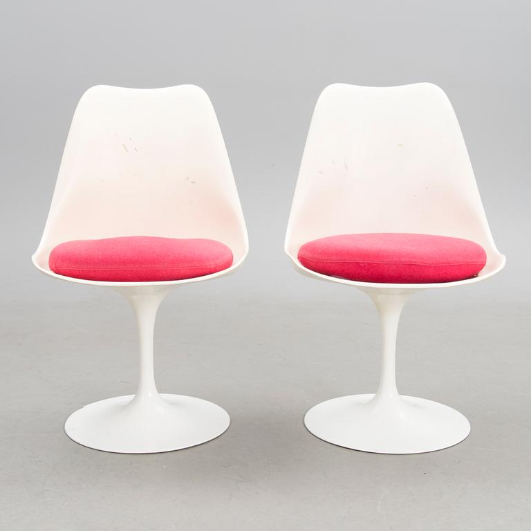 Three Tulip Armless Chairs by Knoll.