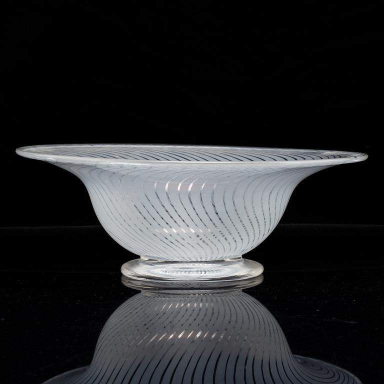 EDWARD HALD, a Graal glas bowl, Orrefors, signed.