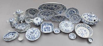 SERVISDELAR, 69 delar, porslin, Meissen, 1900-talets andra hälft.