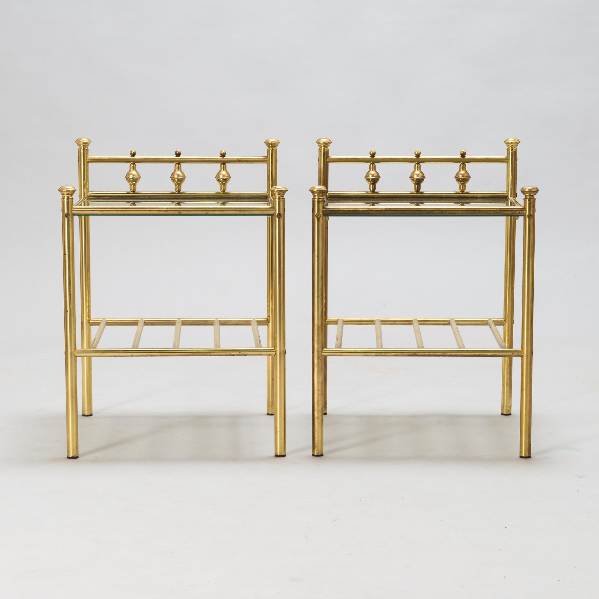 A pair of late 20th-century bed side tables.