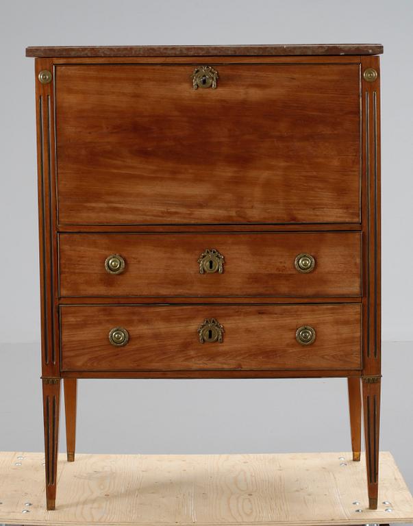 SEKRETÄR, sengustaviansk, 1700/1800-tal.