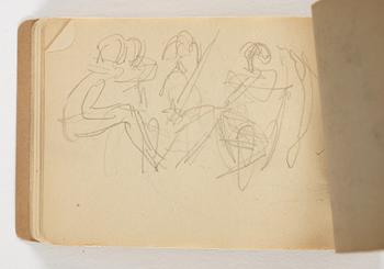 Lotte Laserstein, 10 små skissblock med teckningar.