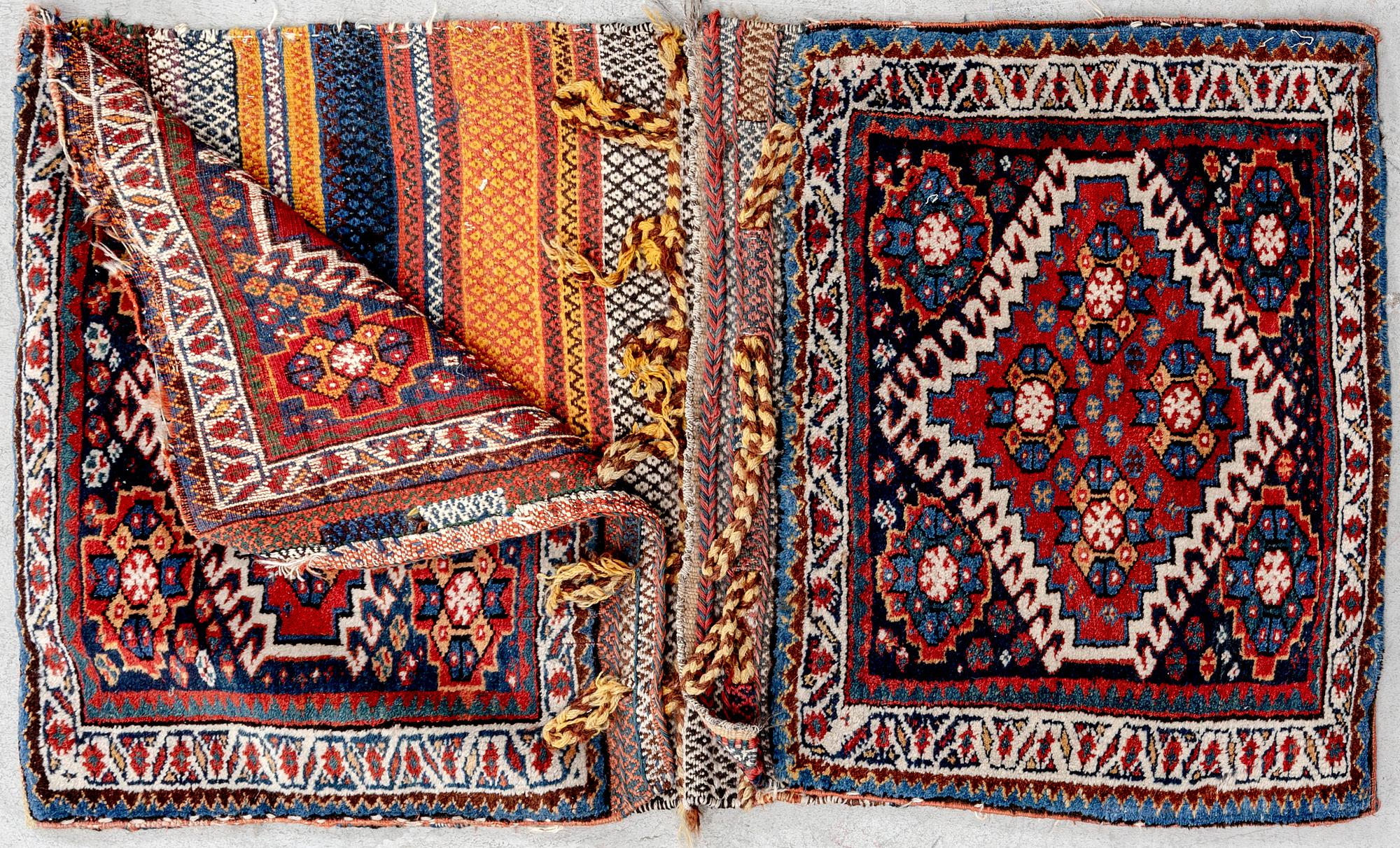 Sadelväska Kashgai seminatik/antik ca 109x62 cm.