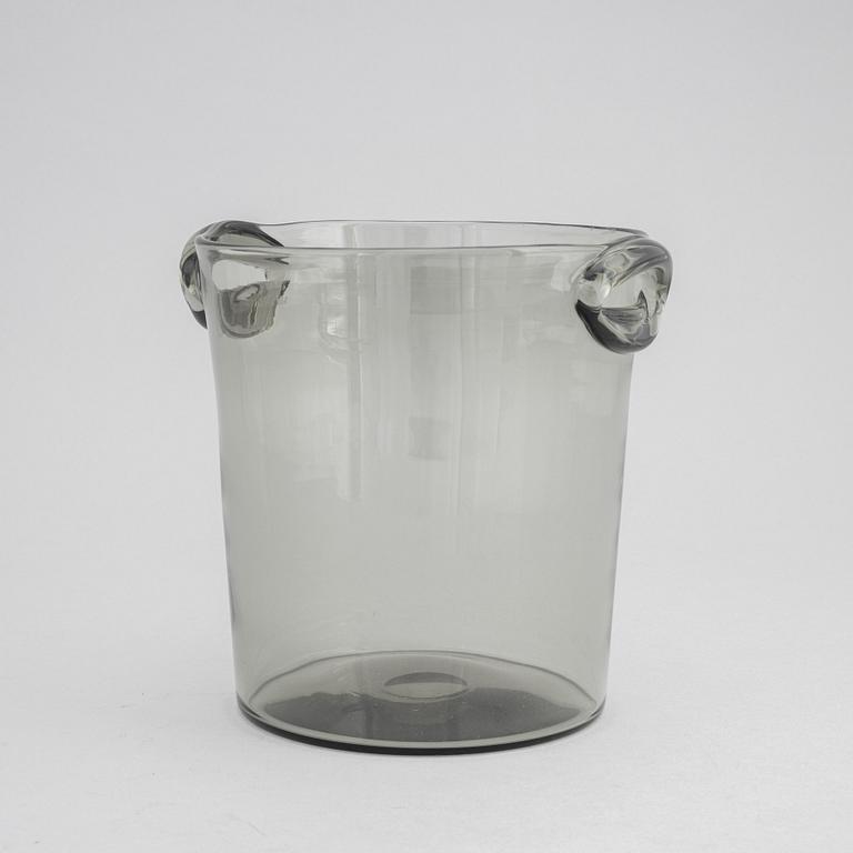 Nils Landberg, a glass champagne/wine cooler, Orrefors, 1950s.