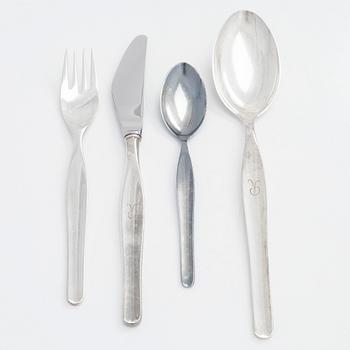 Tapio Wirkkala, bestick, "Tapio",  35 st, silver (925 och 916), "Tapio", Kultakeskus, Tavastehus 1958-1971.