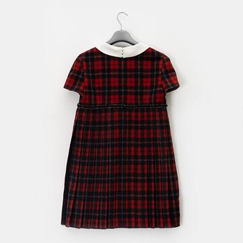 Yves Saint Laurent, a checked wool dress, size 36.