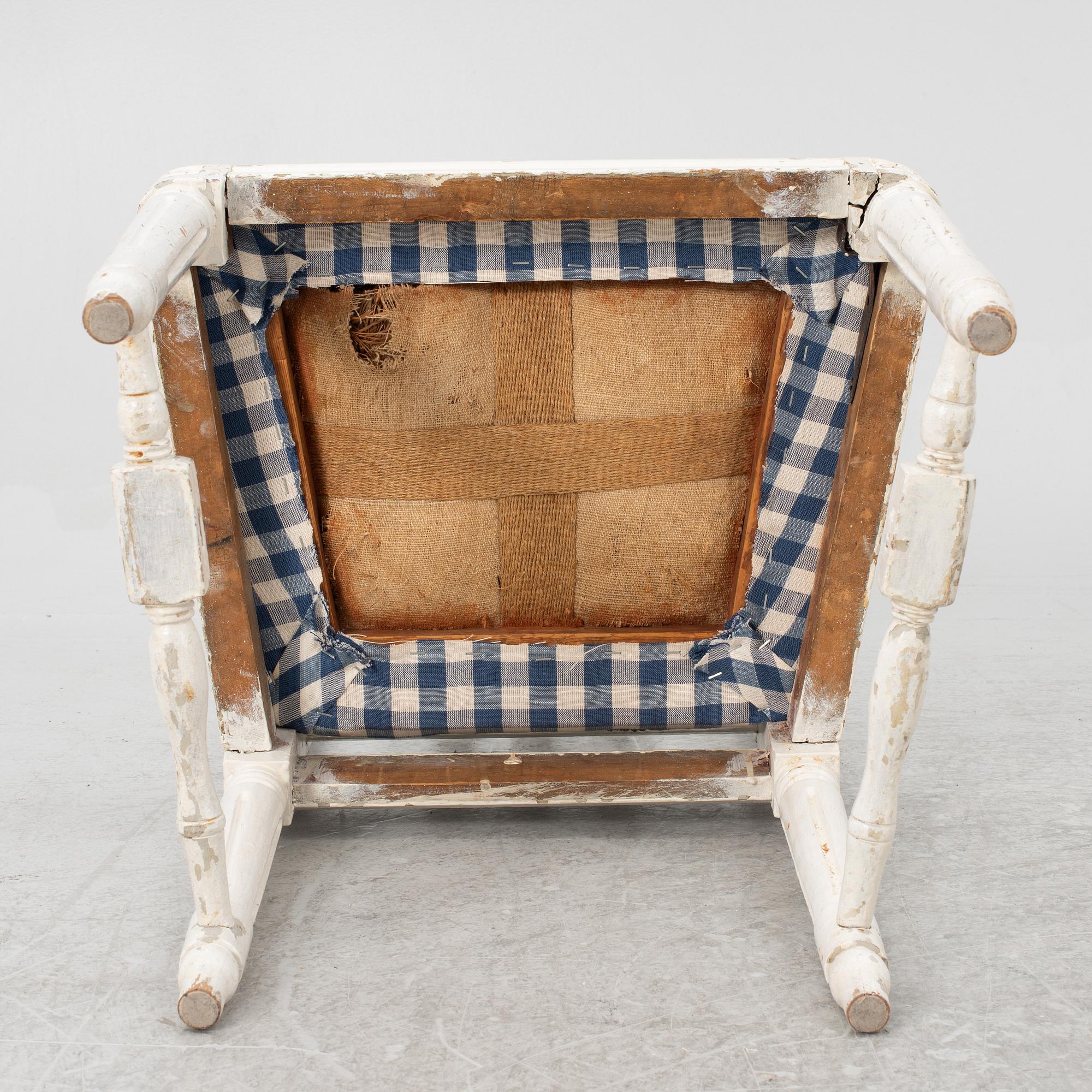 Stolar, ett par, sent 1700-tal. Gustavianska.