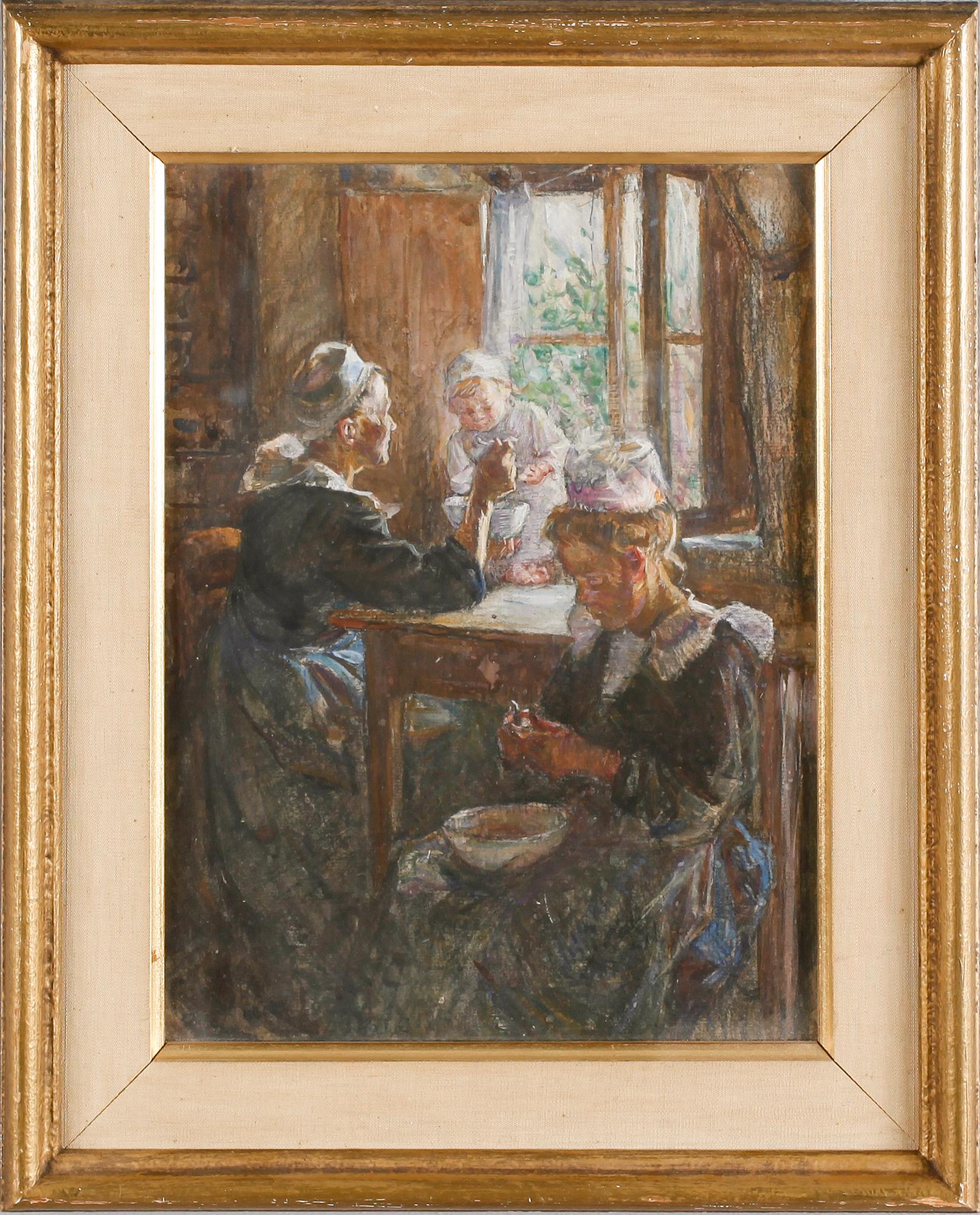 ERNEST BOROUGH-JOHNSON, gouache, ej signerad.