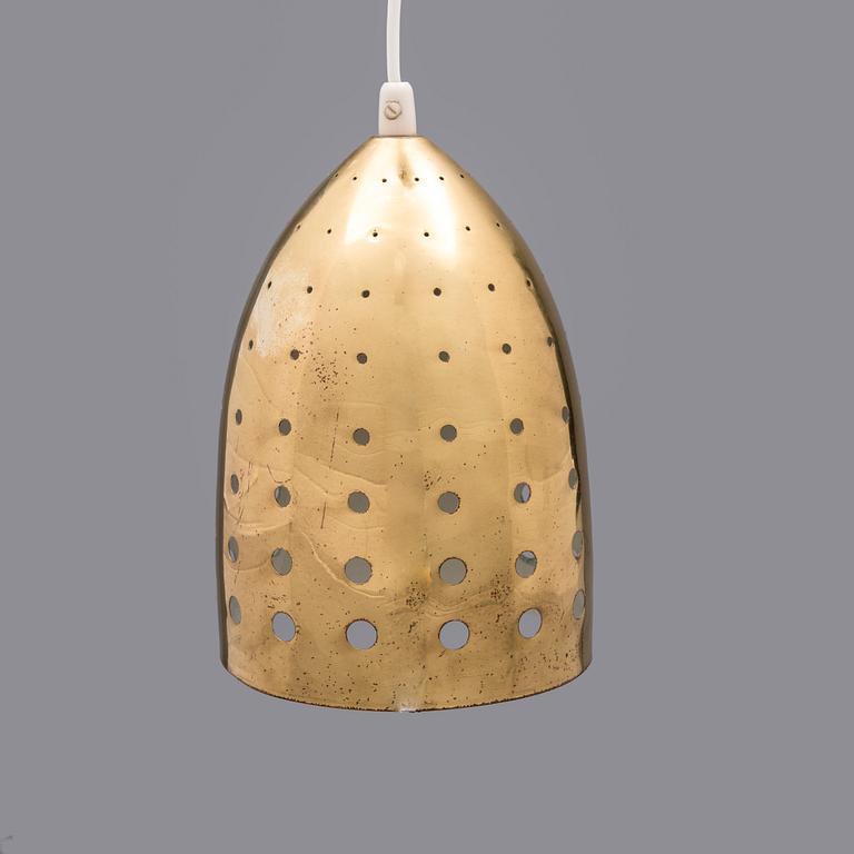 TAKLAMPA, mässing, 1960-tal.