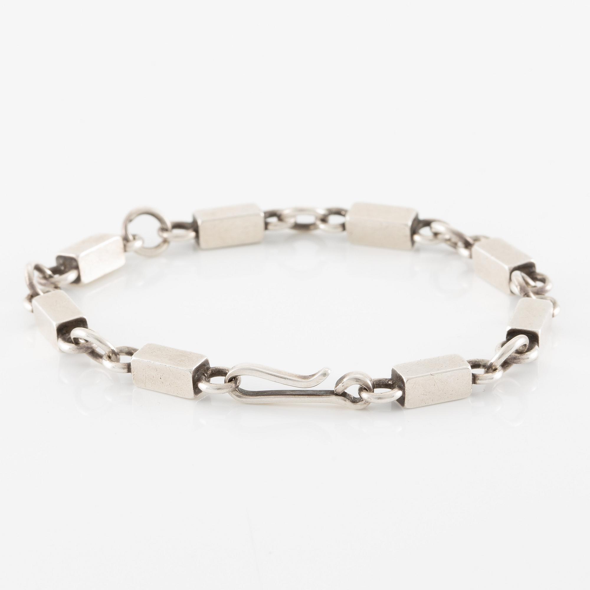 Armband, silver, stavlänkar.
