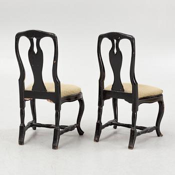 Stolar, ett par, rokoko, 1700-talets andra hälft.