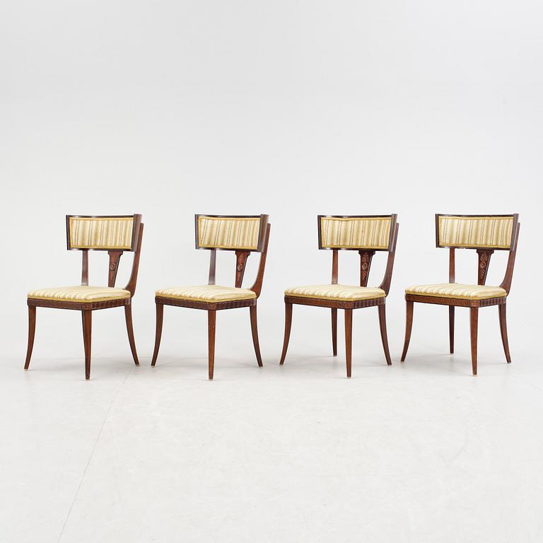 STOLAR, 4 stycken, empirestil, 1920/30-tal.