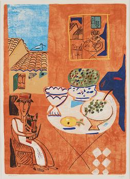 Madeleine Pyk, färglitografi, signerad 377/5000.