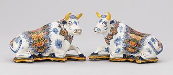 FIGURINER, ett par. Holland, Delft, 1700/1800-tal.