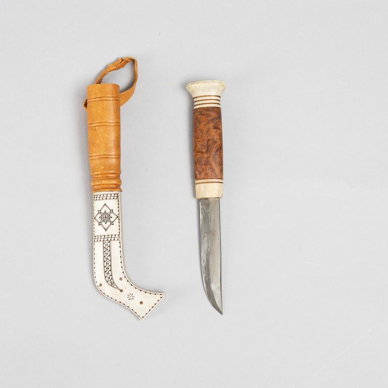 Andreas Poggats, a reindeer horn knife, signed.