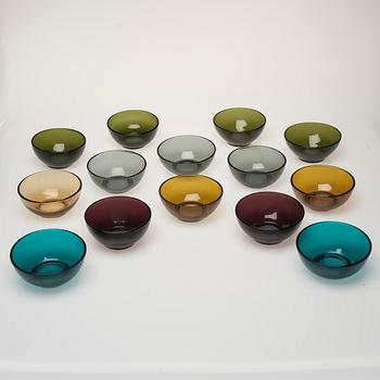 SERVISDELAR, 20 st, glas, Kaj Franck, 1950-70-tal.