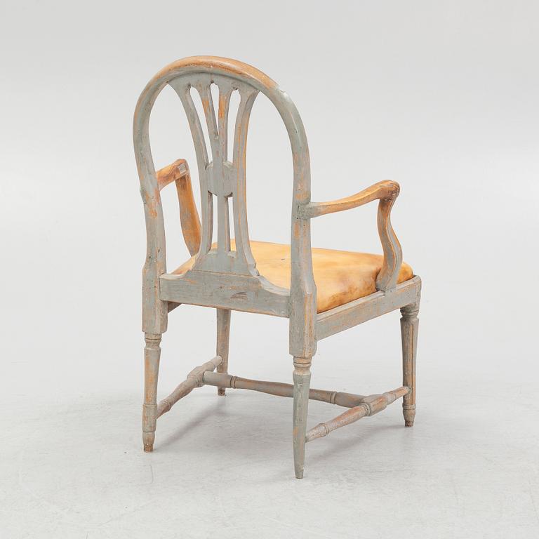 Armchair, Gustavian style, circa 1800.