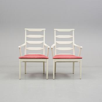 CARL MALMSTEN, karmstolar, ett par, 1900-talets andra hälft.