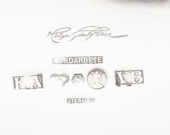 SKÅL, sterlingsilver, Helge Lindgren, K Andersson, Stockholm 1947. Vikt 724 g.