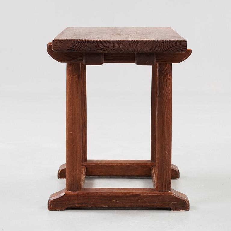 An Axel Einar Hjorth stained pine 'Sandhamn' side table, Nordiska Kompaniet ca 1929.