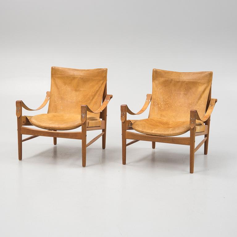 Hans Olsen, armchairs, a pair, "Antilop" for Viskadalens Möblindustri, Kinna, Sweden, second half of the 20th century.