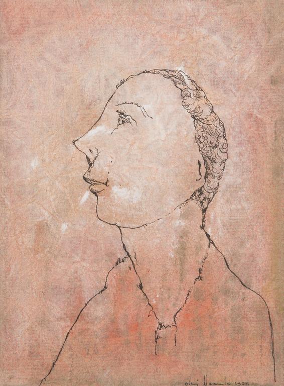 Olavi Vaarula, blandteknik, signerad och daterad -74.